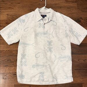 Cova Men's Casual Shirt in Light Blue Print